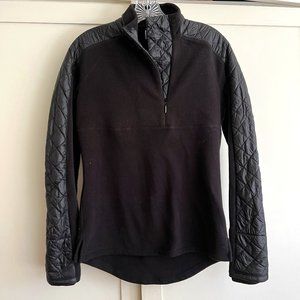 Athleta Fleece Jacket with Quilted Sleeve